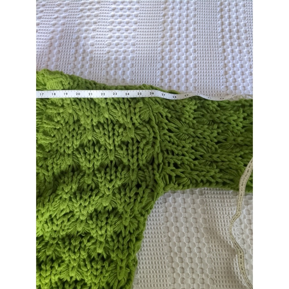 Lisa Says Gah Green Chunky Knit Cardigan - Picture 10 of 12